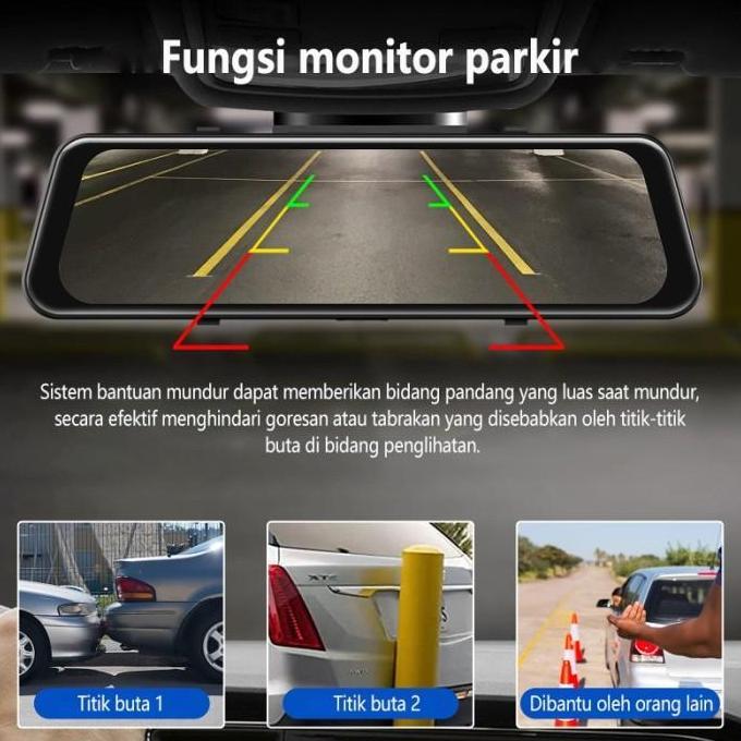 Toyota Agya Dashcam Mobil Camera Depan Belakang Layar Sentuh IPS Nht Vision Dual Lens Perekaman Loop