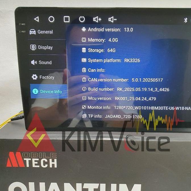 Head Unit Android Mtech 9/10 inch OEM Pajero 2017 Up Soket PNP