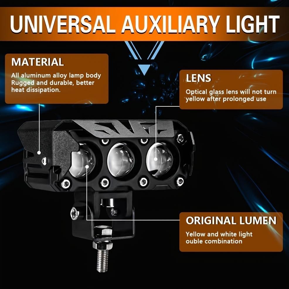 new 1 lampu + saklar lampu tembak laser/lampu tembak mini 3 mata/tanpa super bright hi low 35 watt l