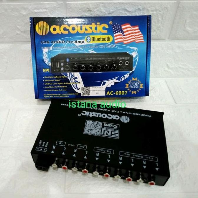 Parametrik Pre Amp Karaoke ACOUSTIC AC-6907 EPI bluetooth MMC Karaoke mic acoustic 6907