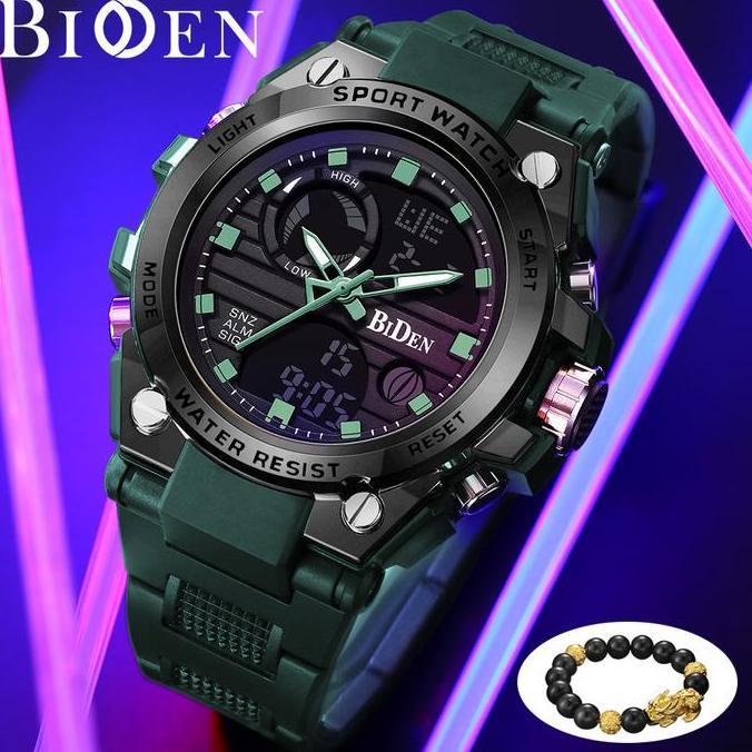 Boshi- Biden Jam Tangan Pria Analog&Dital Sports Tali Silikon Jam Tangan Cowok