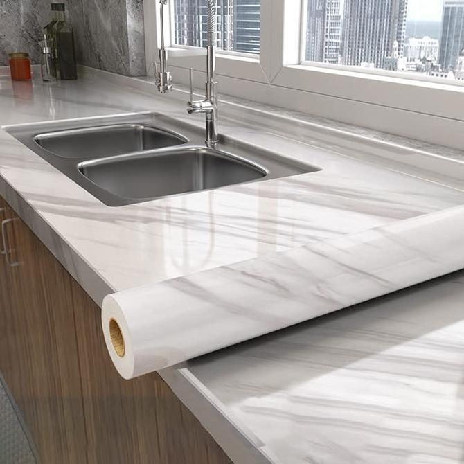 Tokoro- Stiker Dapur Dan Kamar Mandi Motif Karakter Kayu Marmer Bata