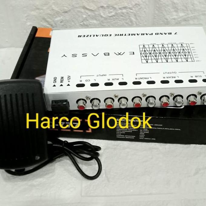 Parametrik Embassy EQ-777 with subwoofer equalizer + Adaptor Embassy