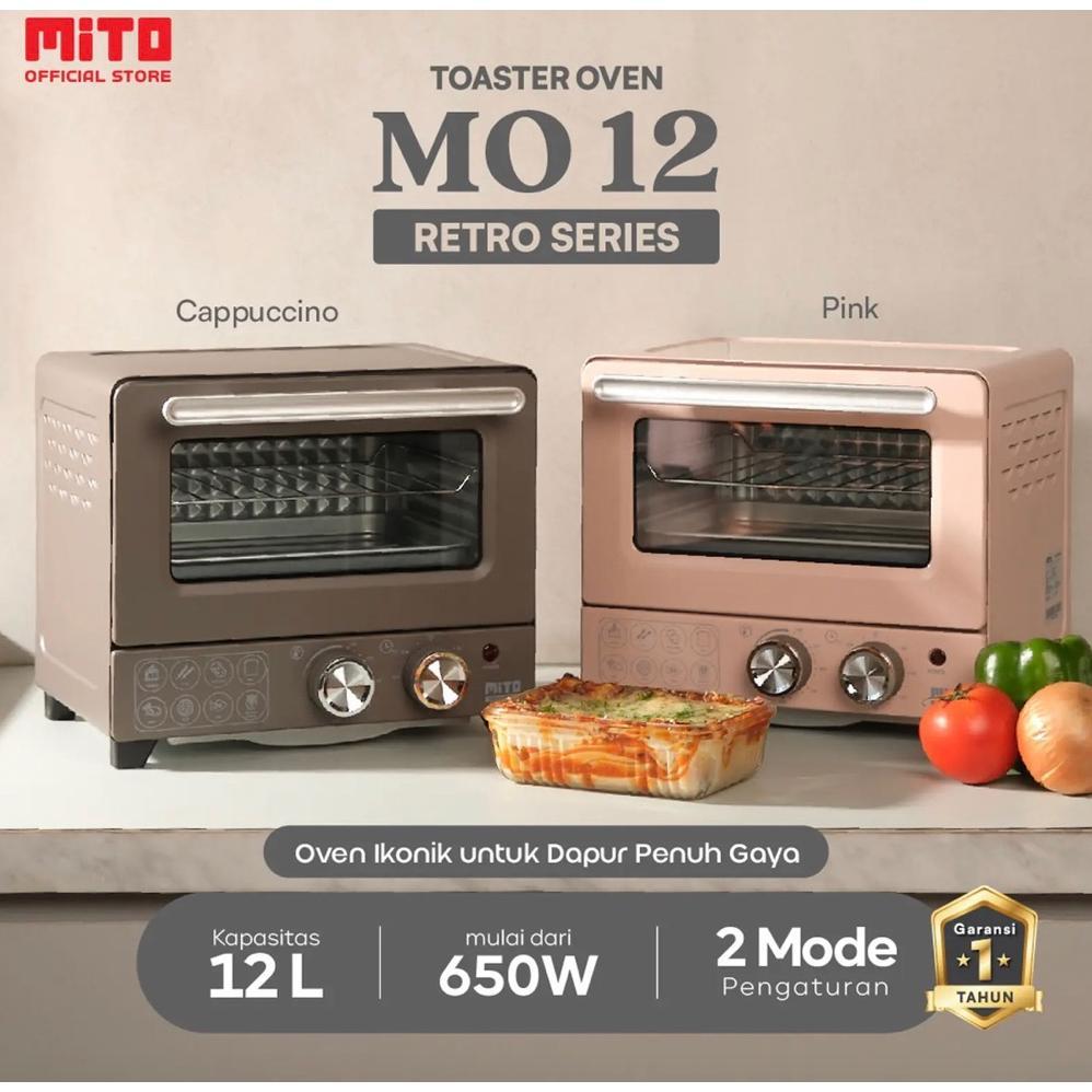 Mito Oven Mini MO12 Retro Series Electric Oven 12L | Hemat Listrik & Stylish | Design Modern Diskon