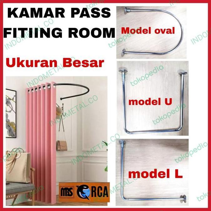 fitting room kamar pass gantungan gorden fitting room