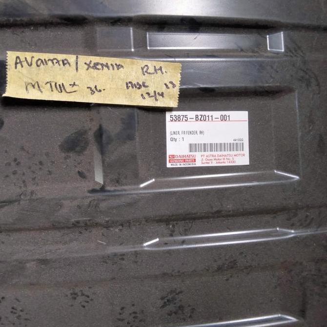 Liner Fender Spakbor Apron Roda Depan Avanza Xenia Lama Vvti Kanan Ori