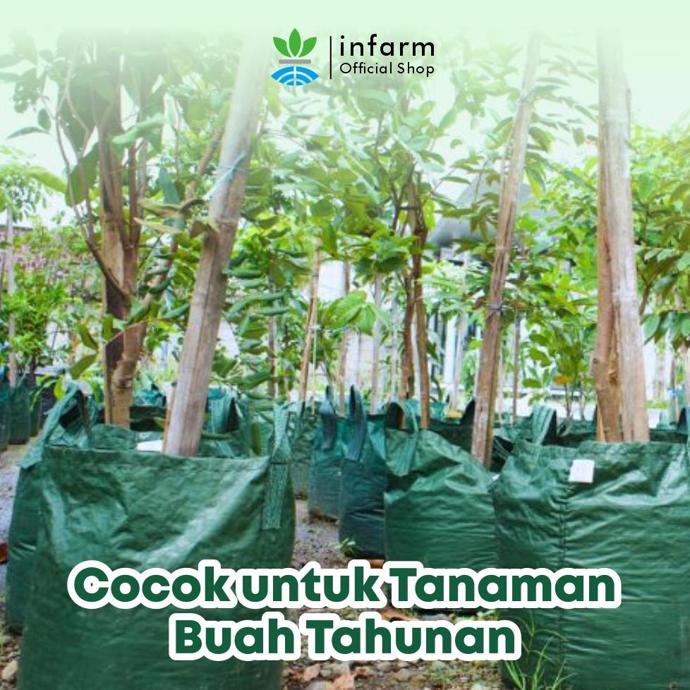 Promo Cod Infarm - Planter Bag 18 25 35 50 75 100 150 200 Liter Pot Tanaman Tebal Berkualitas Bahan 