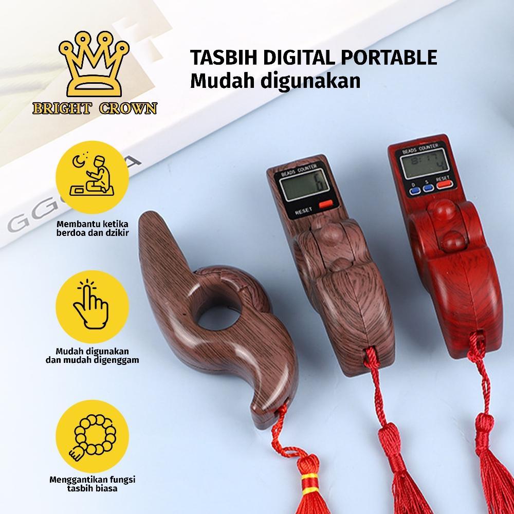 TERBARU Bright Crown Tasbih Digital Model Unik Limited Edition Terbaru Termurah Premium Motif Kayu