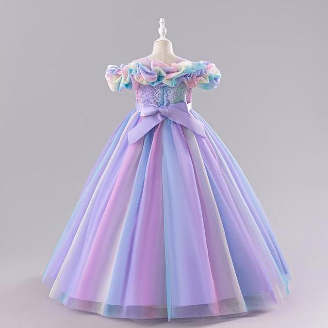 Dress Princess Baju Unicorn Anak Dres Gaun Hadiah Ulang Elegant Tahun Anak Perempuan 3-10Yrs Dress