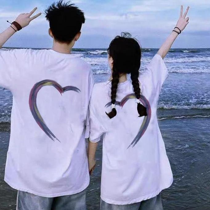 baju couple HALF LOVE kaos pasangan kembaran  doi pacar pacaran