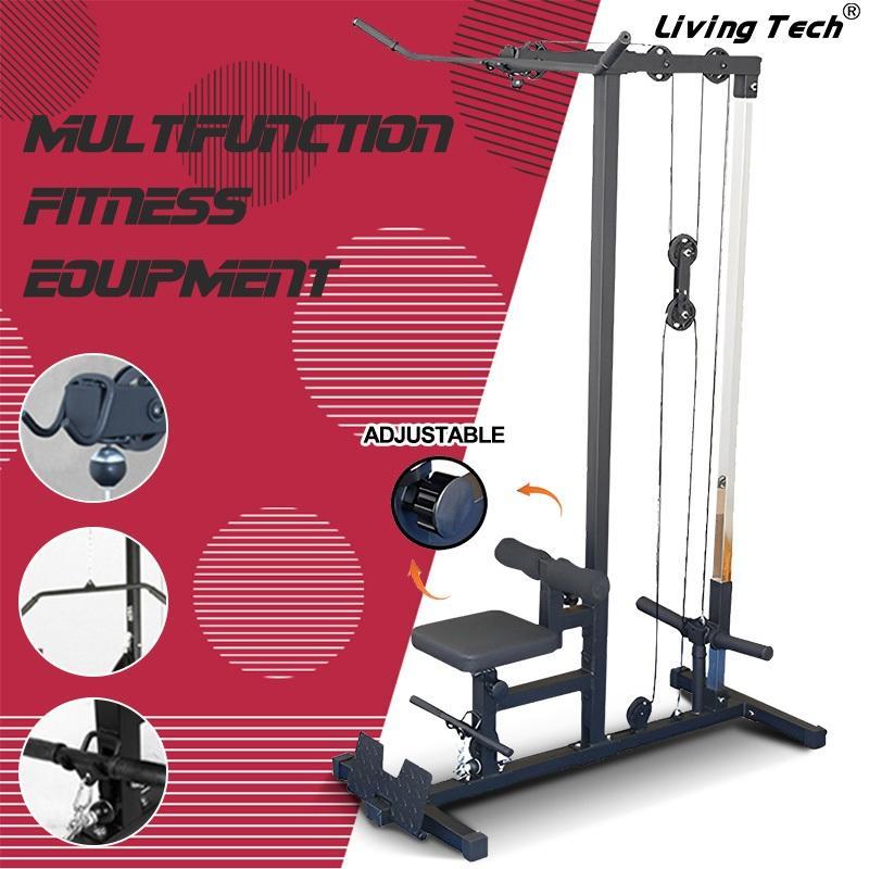 -Alat Fitness Lat Pull Down Crossover Rowing Alat Fitness Multifungsi Lat Pull Down