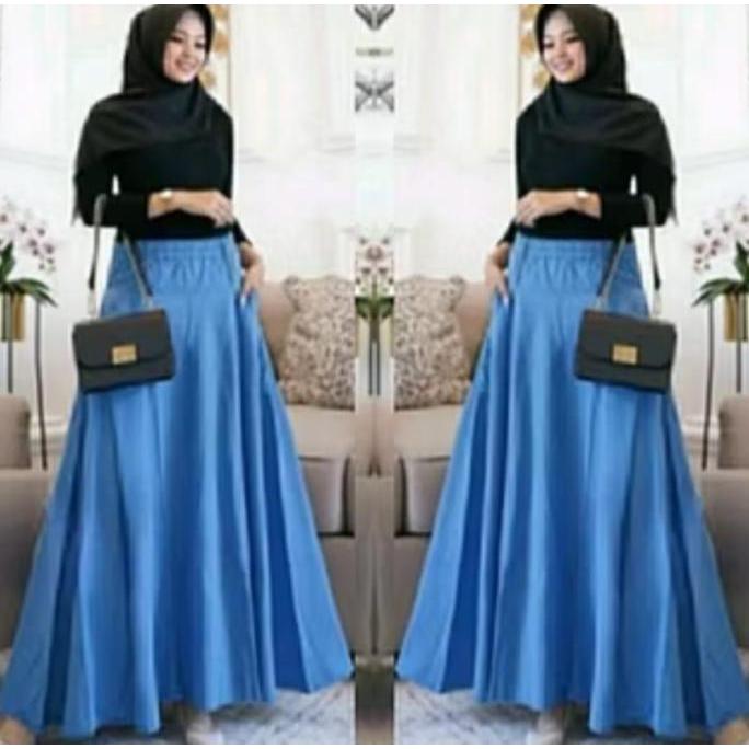Rok jeans mayung jumbo dewasa