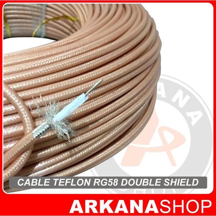 Voce- Original Kabel Teflon Rg 58 Inner Tunggal Perak Double Shield