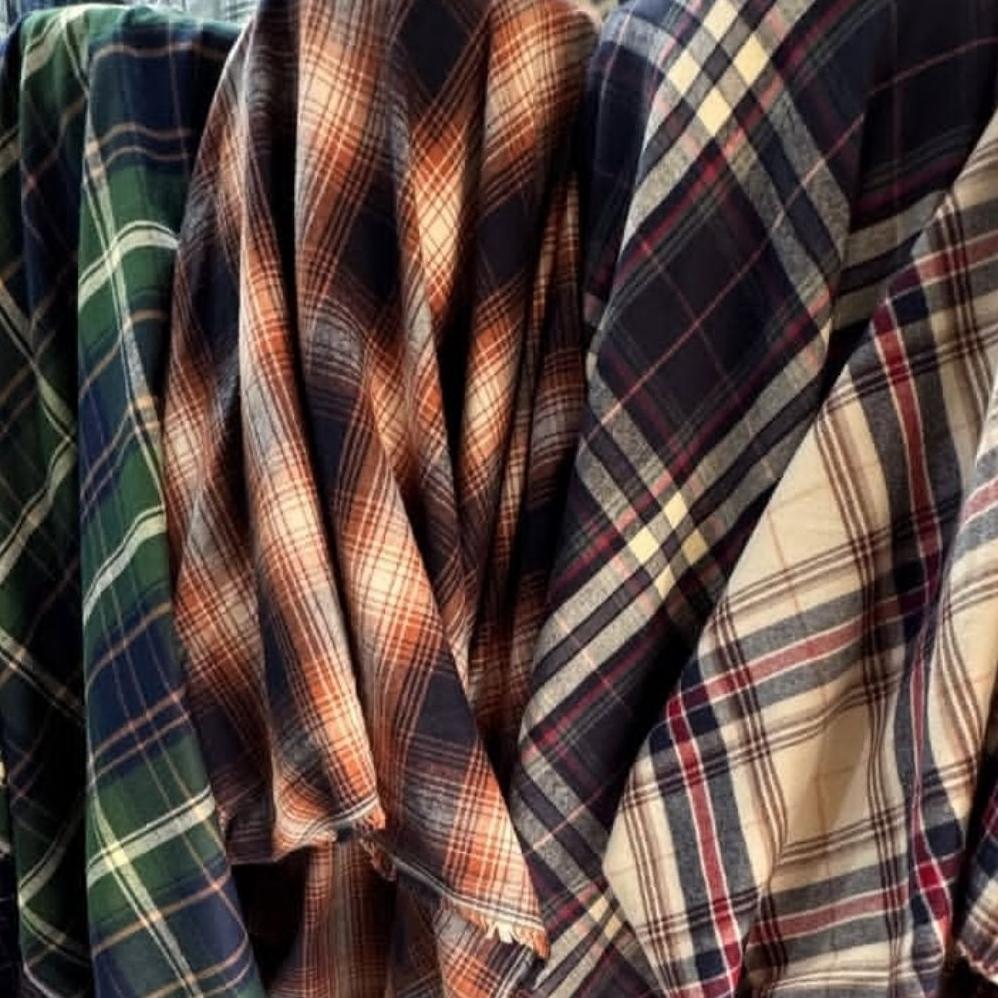 AYYS - kain katun flanel meteran kain katun flanel Kotak-kotak kain katun per 0,5 meter