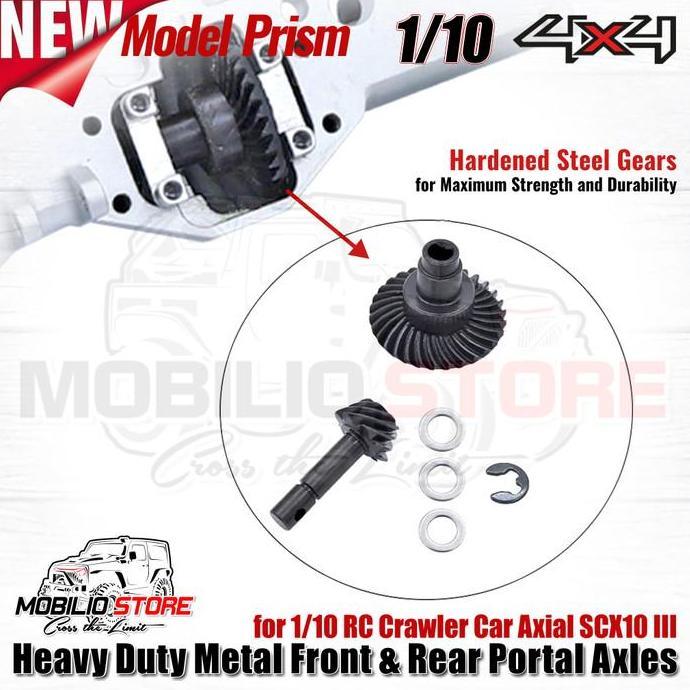 Promo Heavy Duty Metal Portal Axles For 1/10 Rc Crawler Car Axial Scx10 Iii Cod