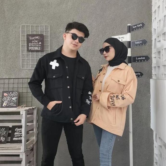 Jaket Couple Pasangan Outsider jaket semi parka - Hoodie Couple Pasangan - Jaket Switer Pria Wanita 