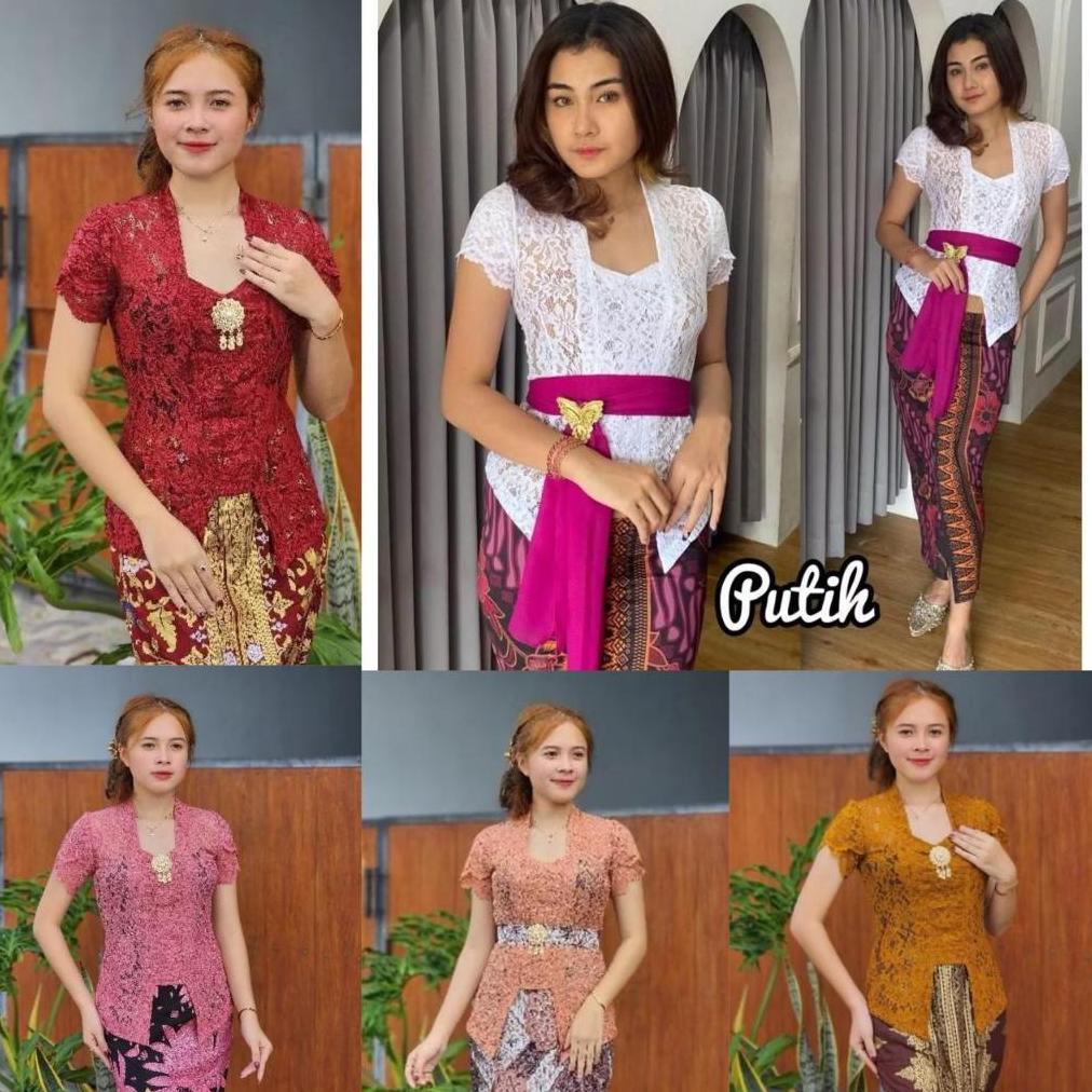 NEW Atasan Kebaya Modern Jadi Baju Kebaya Bali Sofia Bed Lengan Pendek Lilit Tumpuk Baju Adat Kebaya