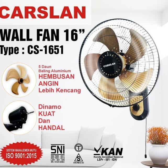 Kipas Angin Tornado Wallfan Kipas Dinding Tornado 16Inch Carslan Cs1651 Kip As