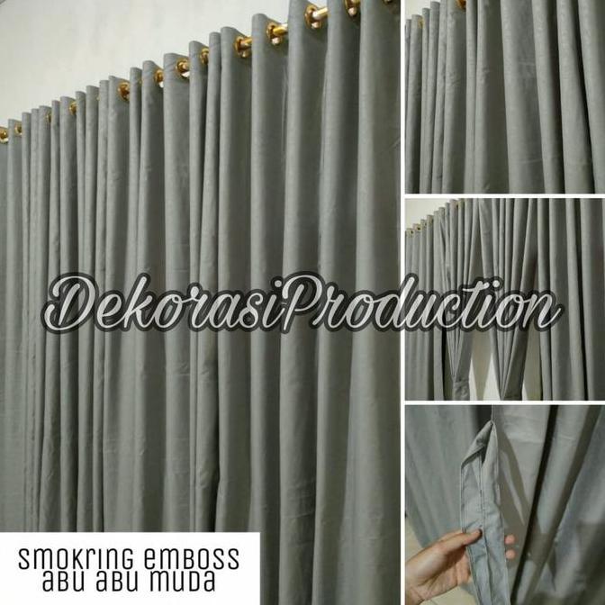 TERLARIS GORDEN SMOKRING 12 RING 6 GELOMBANG MOTIF EMBOS ABU POLOS/ GORDEN JENELA POLOS/ GORDEN PINT