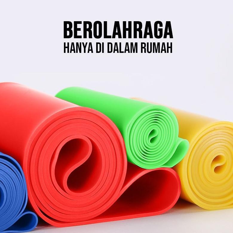 cuci gudang resistance band karet olahraga alat olahraga kaki & pantat bahan kuat & elastis ketebala