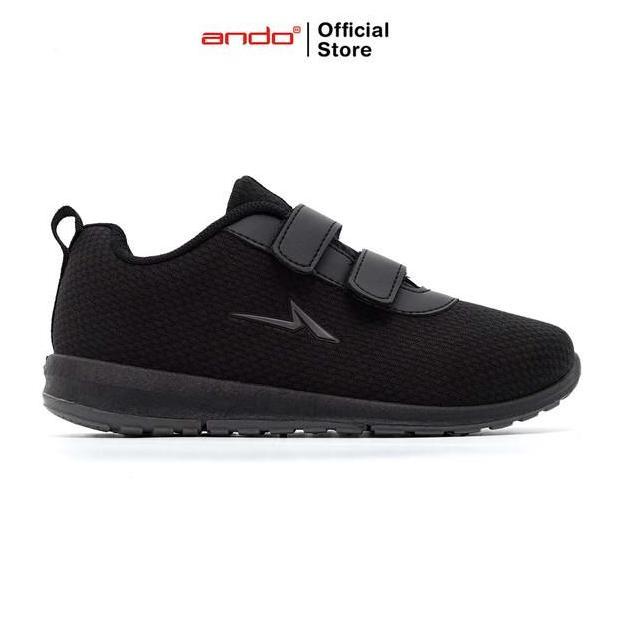 Ando Official Sepatu Sneakers Nitta Duo V Remaja - Hitam/Hitam