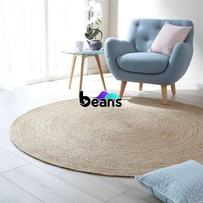 TERLARIS BEANS KAET ANYAMAN - RUG ANYAMAN - RUG SEAGRASS - KAET BULAT