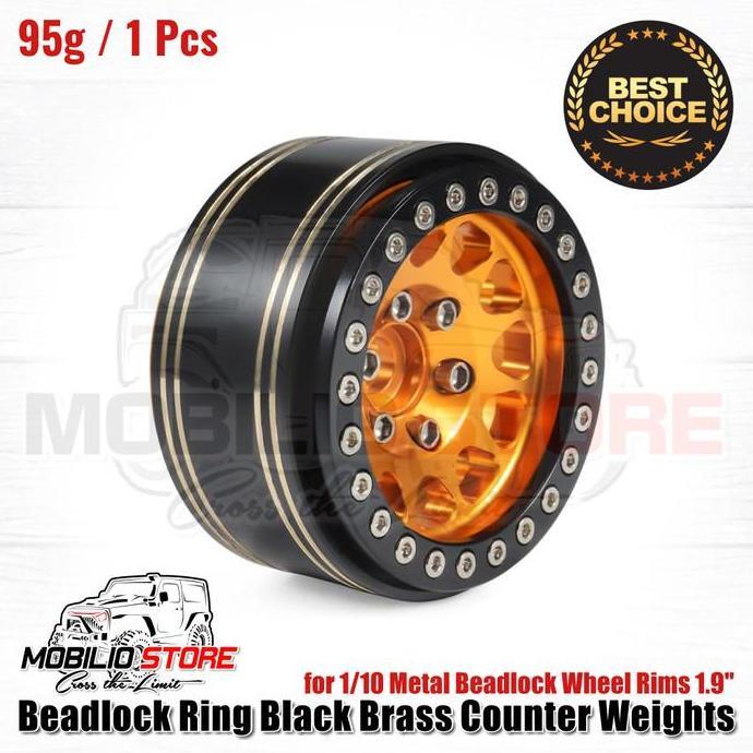 Promo Beadlock Ring Black Brass Counter Weights 1.9 For Metal Beadlock Rims Cod