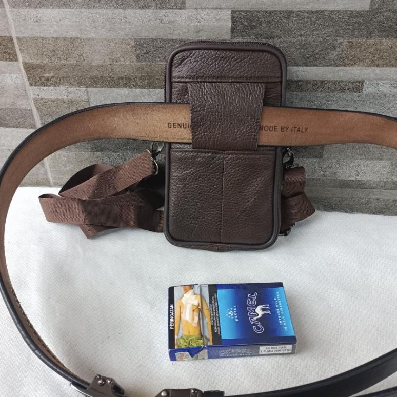 NEW! TAS HP KULIT JEEP/TAS SLEMPANG  PRIA HP KULIT 6,8 inc/dompet hp kulit sapi asli