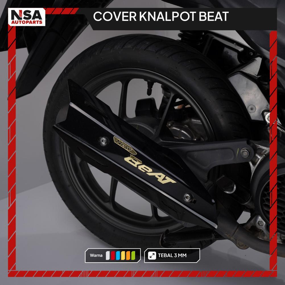 COVER KNALPOT BEAT 2010 - 2023 DELUXE TUTUP TAMENG PELINDUNG KNALPOT BEAT FI,KARBU,NEW AKSESORIS