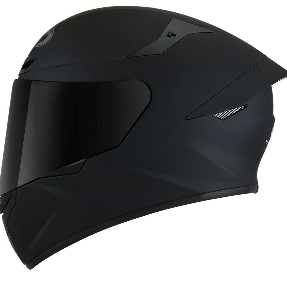 HELM KYT TT COURSE PLAIN (VISOR CLEAR) - MATT BLACK
