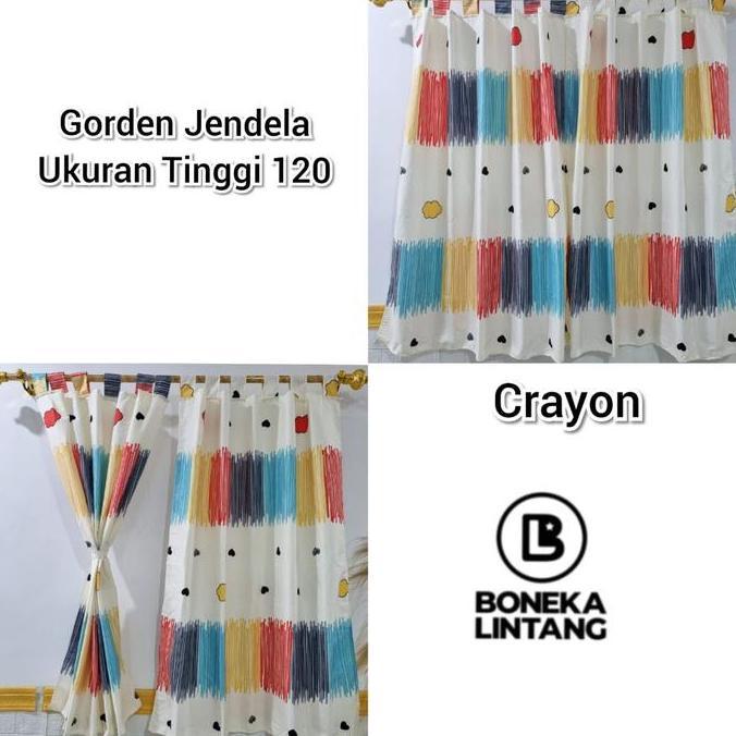 TERLARIS GORDEN JENDELA PENDEK - KORDEN JENDELA KAMAR - HORDENG JENDELA MINIMALIS KAIN KATUN