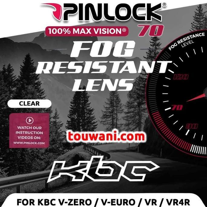TERLARIS!! ANTIFOG PINLOCK HELM KBC V-ZERO / V-EURO / VR / VR4R PINLOCK 70