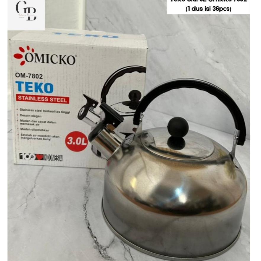 Teko Siul Omicko/Satu Hati Bunyi 3 Liter Ceret  Kettle Pemanas Air Ketel Wadah Masak Air Minum Stain