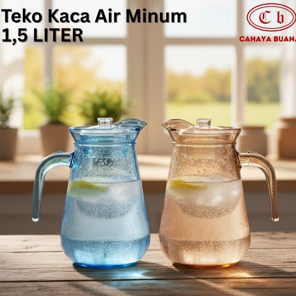 Teko Kaca Air Minum 1,5 Liter  / Teko Kaca Tebal