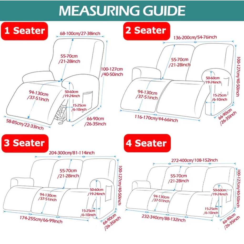 Cover Sofa Reclining / Sarung Sofa Reclining / Sarung Sofa Recliner