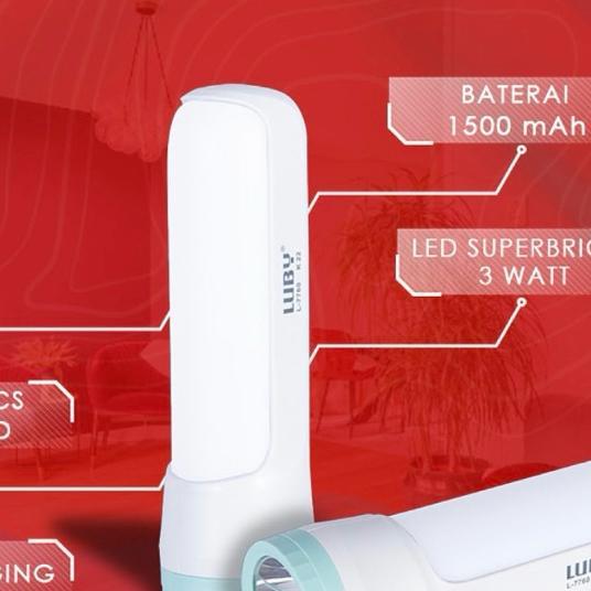 Lampu Senter Emergency Luby L7760 Lampu Senter Charge Luby L-7760