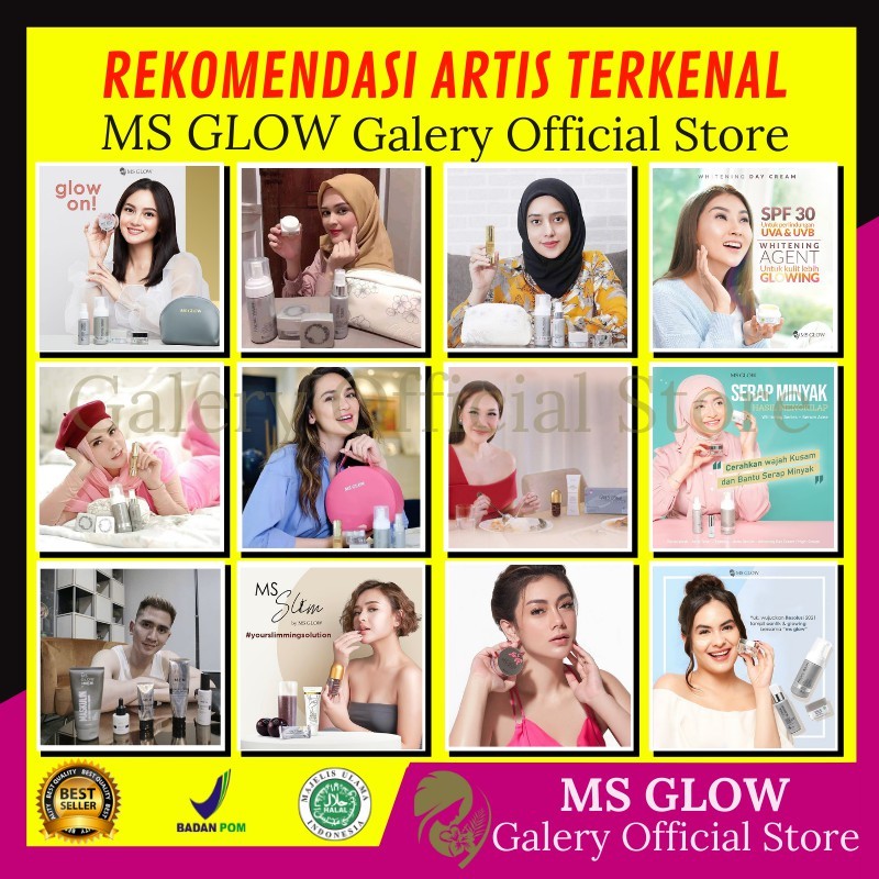 Ms Glow Original Paket Ibu Hamil & Menyusui Whitening Krim Cream Pagi Perawatan Pemutih Wajah Remaja