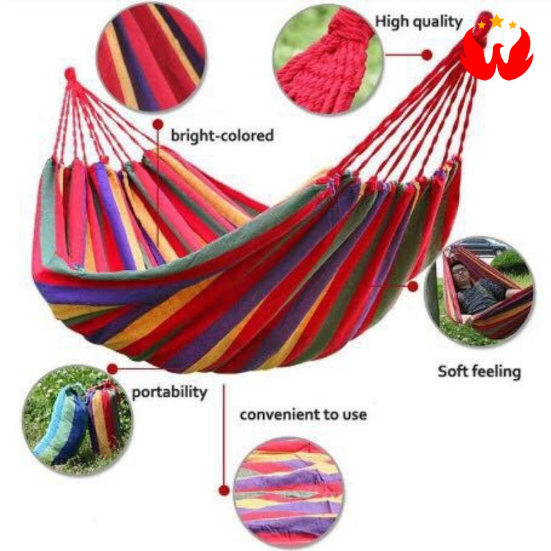 [Cod] Hammock Single Ayunan Gantung Dewasa, Camping Outdoor & Taman Santai Murah