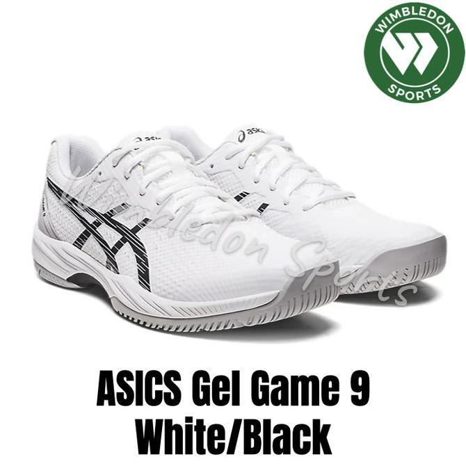 Sepatu Asics GEL GAME 9 White Black / Sepatu Tenis ASICS ORIGINAL