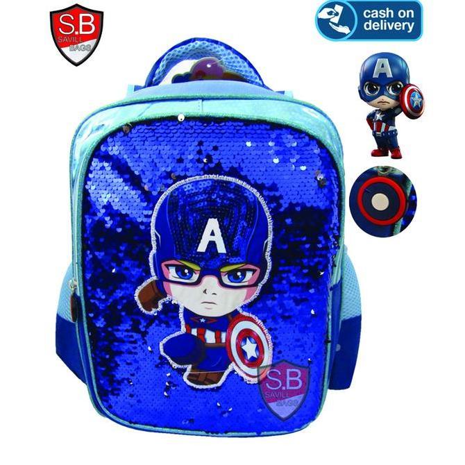 Tas Avenger Model Usap Anak Cowok-Tas Sekolah Anak Gambar Karakter