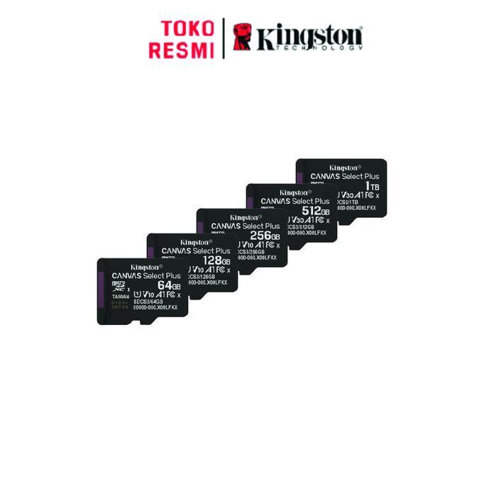 TERLARIS - Kingston Canvas Select Plus Gen 3 MicroSD Class 10 / U1 / U3 / V10 / V30 / A1