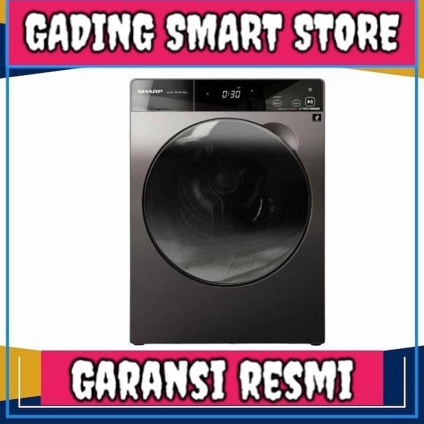 SHARP Mesin Cuci Front Front Loading 10.5 Kg ESFL1410DPX Wash And Dry