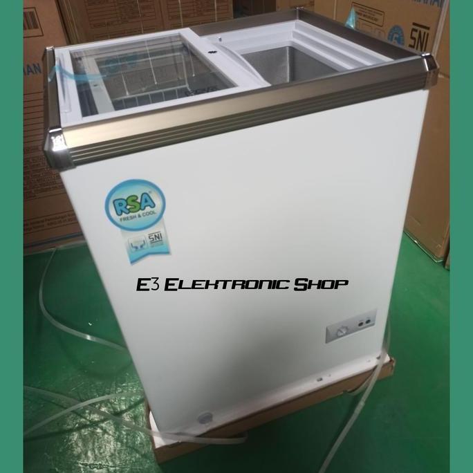 Sliding Freezer RSA XS110 Kulkas Kaca Pembeku 100 Liter Garansi Resmi