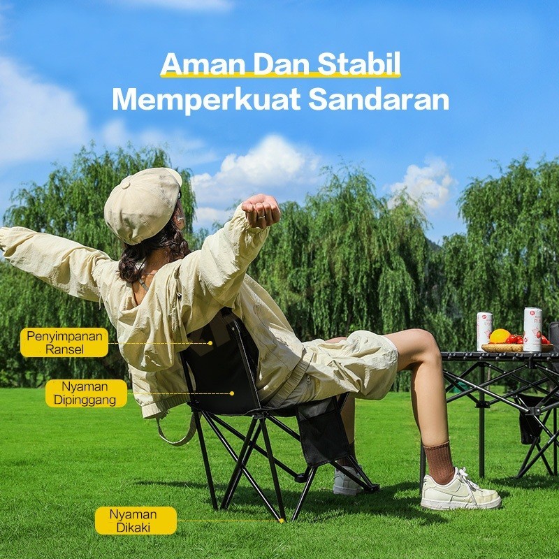 Trailtop Kursi Lipat Outdoor Serbaguna Kursi Lipat Portable Bangku Lipat Camping Kemah