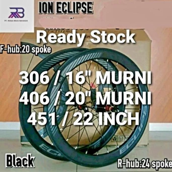 TERMURAH - Wheelset 16 20 22 Ion Eclipse Rim Brake Alloy Ringan