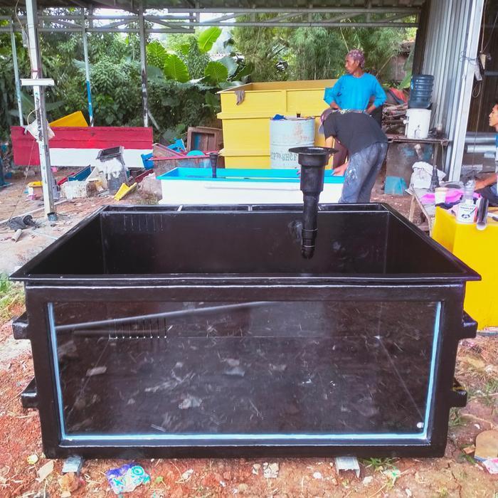 haikal kolam ikan fiber gelass combinasi kaca + filter be