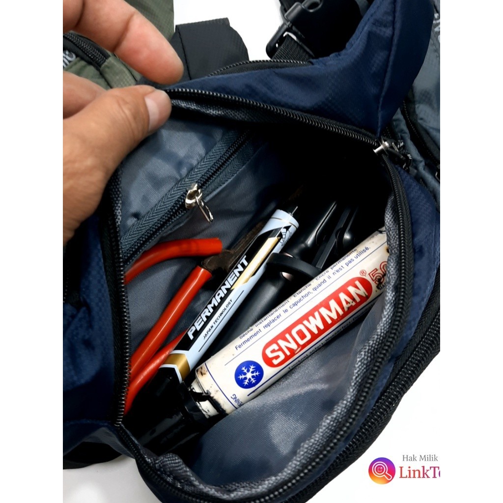 eksklusif Tas Pinggang Waist Bag Pria/Wanita JinHaoNiao-8242 Kain Parasut Anti Air murah meriah