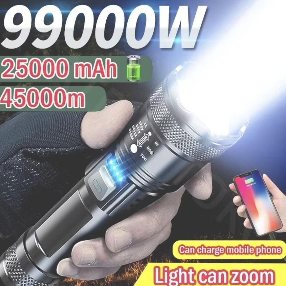 KURNIASTORAGES [COD] SENTER LED SUPER TERANG 10000 LUMENS ZOOM JARAK JAUH 5KM BATERAI BESAR 35000MAH
