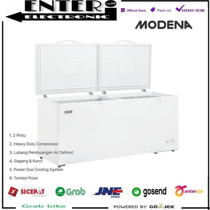 MODENA MD37W - CHEST FREEZER BOX 2 PINTU 370 L MODENA MD37 MD 37W 37 W