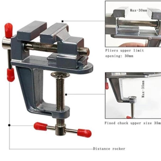 DIMOCAR Catok Meja Ragum Putar / Table Clamp Vise / Penjepit Meja Table Vise / Mini Ragum Catok Meja